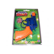 Blue & Orange 8 Shot Plastic Cap Gun Pistol Blue & Orange 8 Shot Plastic Cap Gun Pistol