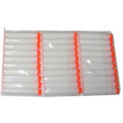 Pack of 30 White Glow in the Dark Soft Foam Darts - For Use with All Soft Foam Dart Guns
